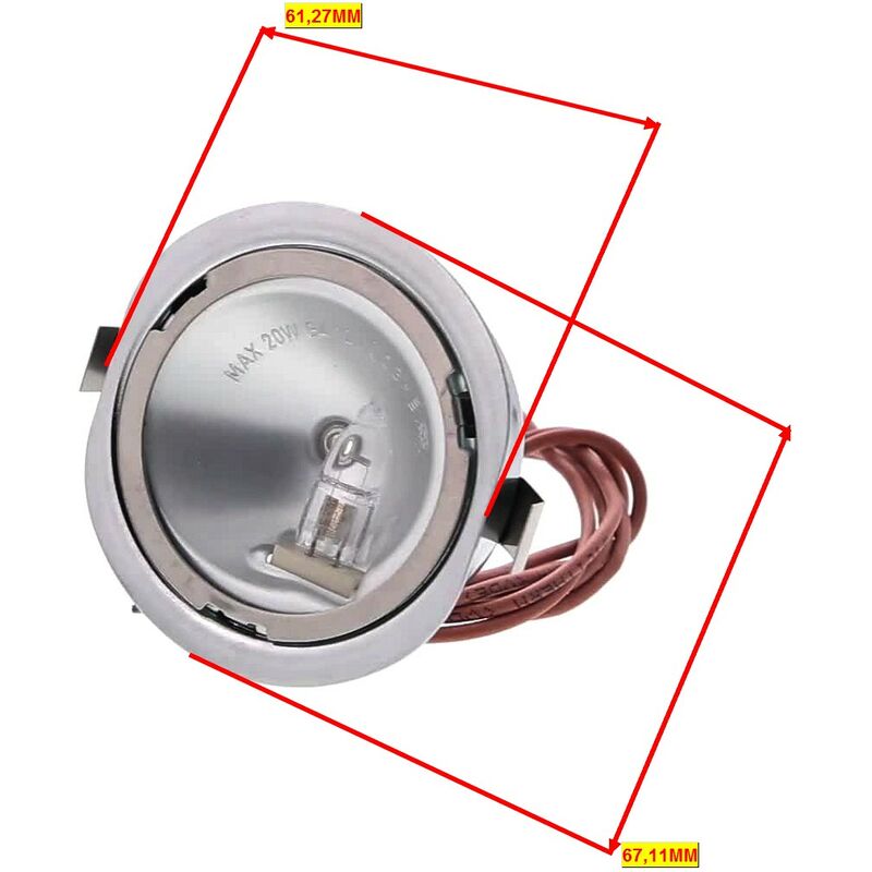 Rosieres - douille Hotte + lampe halogene 20W G4 12V