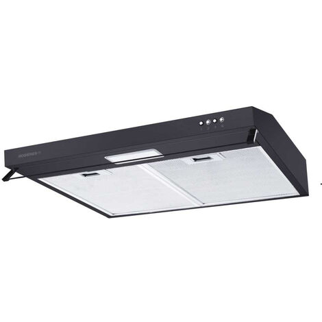 Rosieres – Hotte casquette 60 cm – Débit d'air 348 m³/h – Niveau sonore 59-66 dB – 3 vitesses – Éclairage LED – RHC6381PN