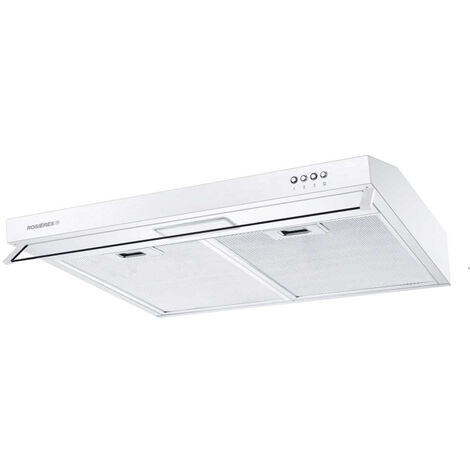 Rosieres – Hotte casquette 348 m³/h – Niveau sonore 66 dB – 3 vitesses – Éclairage LED – Filtre à charbon inclus – RHC6381RB