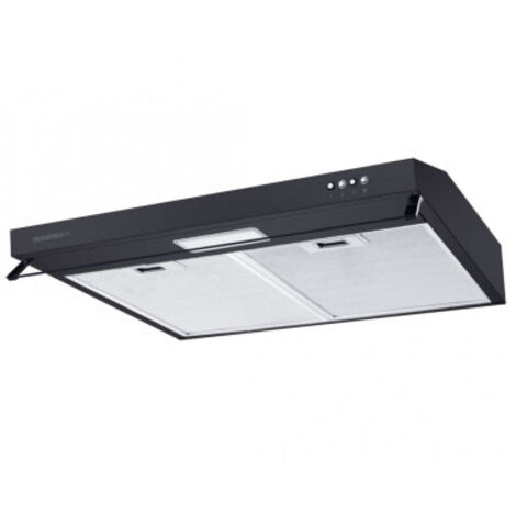 Rosieres – Hotte casquette aspirante 60cm – Débit d'air 348m³/h – Niveau sonore 66dB – Éclairage LED – Filtres à graisse lavables - 348m3
