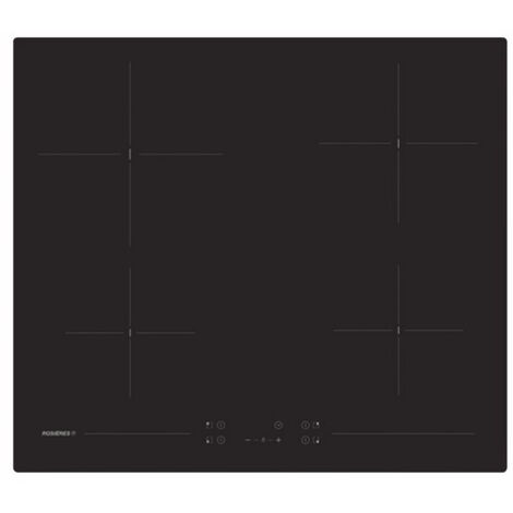 Rosieres – Plaque vitrocéramique 4 foyers 60 cm – Puissance 6500 W – Commandes tactiles – Minuterie intégrée – RH64CT2