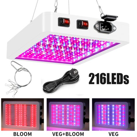 Rosnek Lampe de Jardin LED 216 LEDs Full Spectrum 24W Étanche IP65