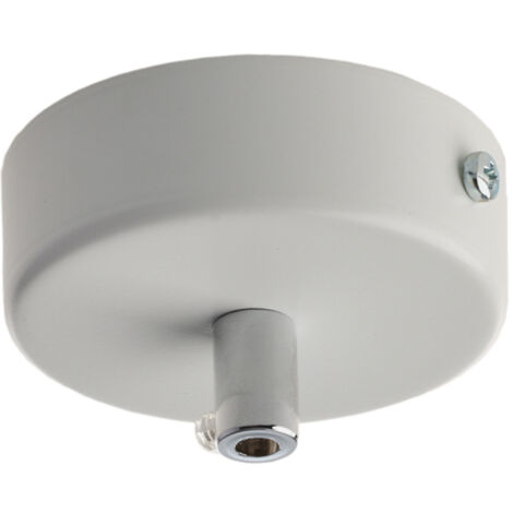 Rosone 1 Luce In Ferro Laccato Bianco Diametro 8 Cm