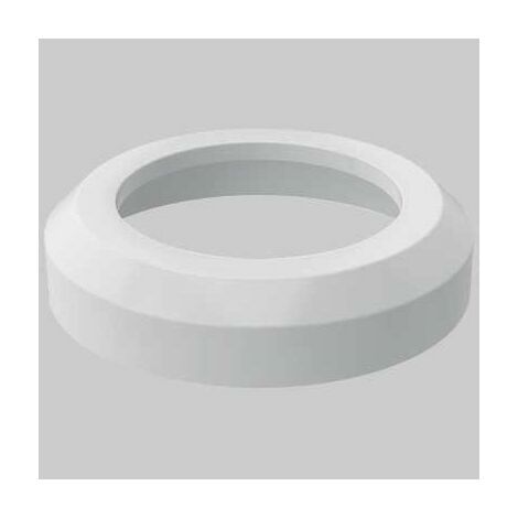 ROSONE BIANCO DA PARETE PER CURVA WC 90° Dm 100 H 8,6