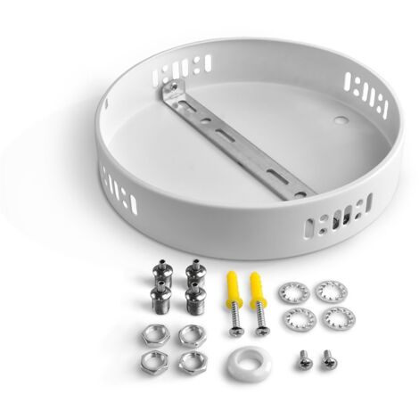 Rosone bianco per sospensione pannelli LED 13cm Videx