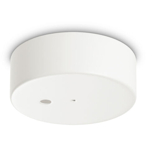 Rosone Contemporaneo Metallo Bianco 1 Luce
