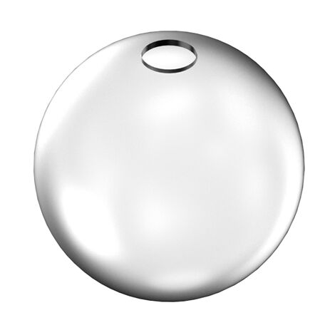 Rosone Contemporaneo Rubber Metallo Bianco Piccolo