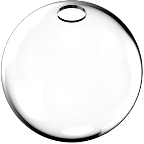 Rosone Contemporaneo Rubber Metallo Trasparente Piccolo