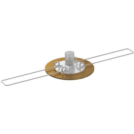 Rosone Da Incasso Metallo Ottone Satinato D4,5Cm Per Foro Da 33Mm
