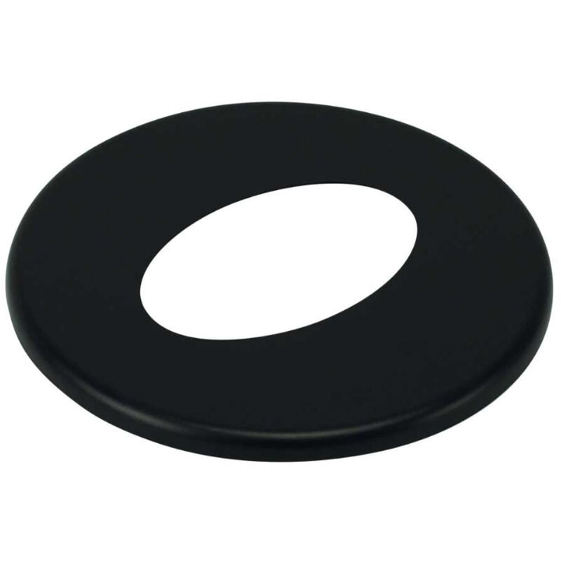 Image of Rosone dn 125 mm per soffitto inclinato a 45° verniciato nero canna fumaria pellet