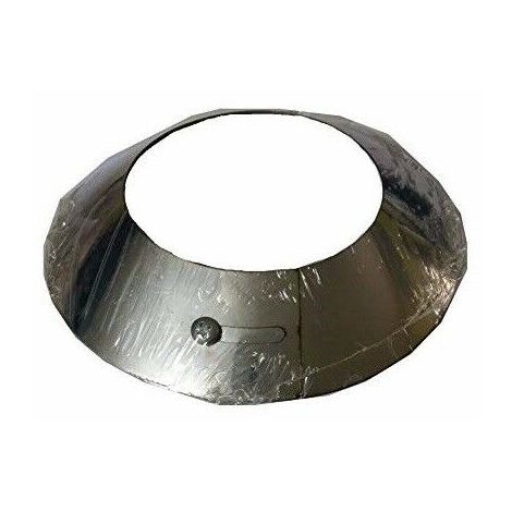 200 mm. Rosone tondo canna fumaria stufa/caldaia pellet legna gas in acciaio inox D 