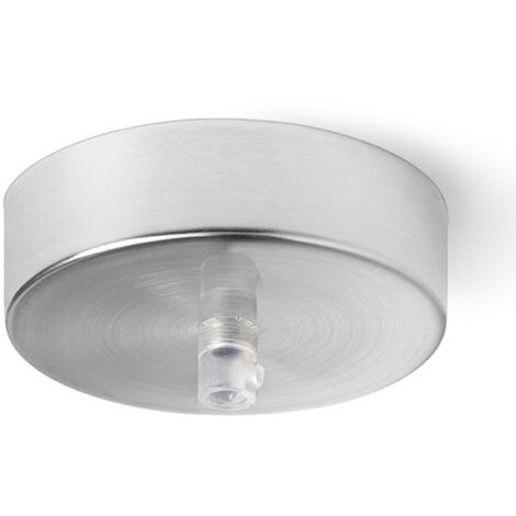 Rosone In Metallo Cromo Spazzolato D10Cm