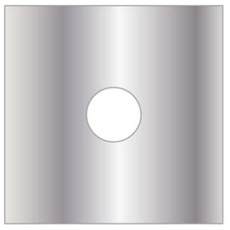 Rosone inox quadrato 80x80 nastro bioadesivo  Foro D. 20 mmDEBOR