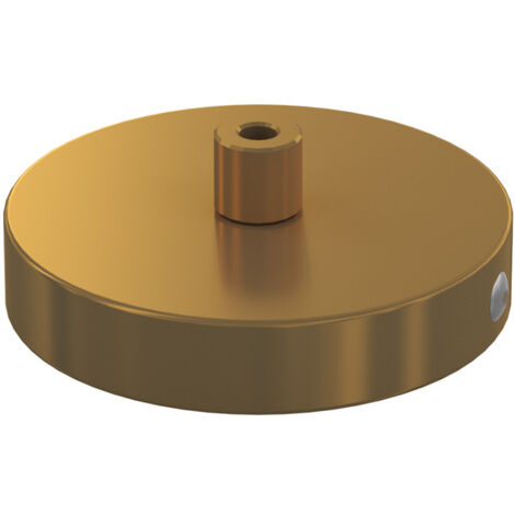 Rosone Metallo Ottone Satinato 1 Foro D10Cm