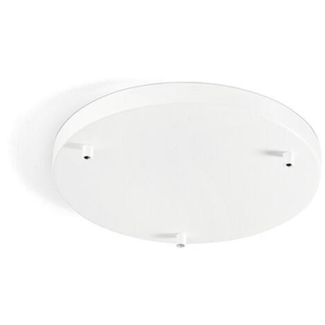 Rosone Multicavo 3 Fori In Metallo Bianco Opaco D35Cm