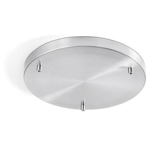 Rosone Multicavo 3 Fori In Metallo Cromo Lucido D35Cm