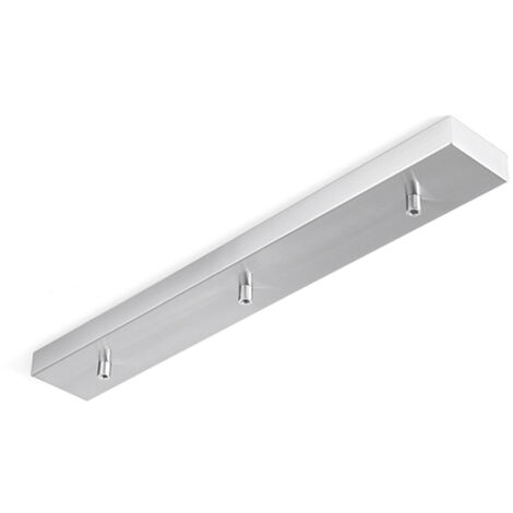 Rosone Multicavo 3 Fori In Metallo Cromo Lucido L60Cm