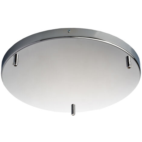 Rosone Multicavo 3 Luci In Ferro Cromato Diametro 40 Cm