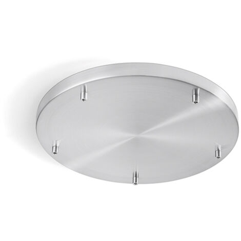Rosone Multicavo 5 Fori In Metallo Cromo Lucido D45Cm