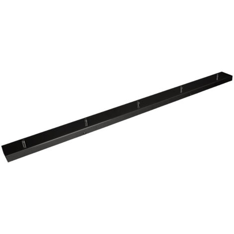 Rosone Multicavo 5 Fori In Metallo Nero Opaco L120Cm