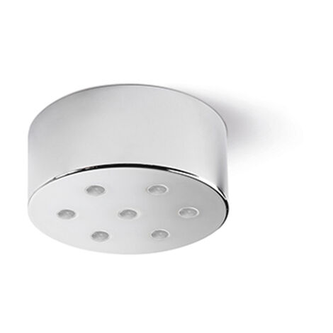 Rosone Multicavo 7 Fori In Metallo Cromo Lucido D12Cm