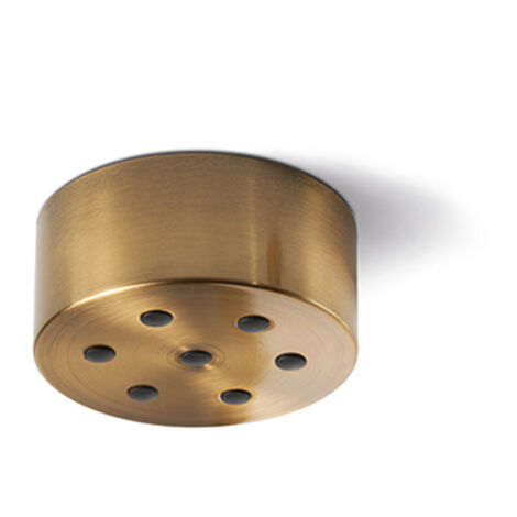 Rosone Multicavo 7 Fori In Metallo Ottone Brunito D12Cm