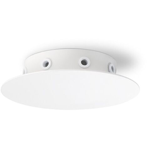 Rosone Multicavo 8 Fori In Metallo Bianco Opaco D15Cm
