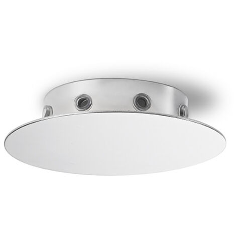 Rosone Multicavo 8 Fori In Metallo Cromo Lucido D15Cm