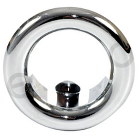 Rosone per foro troppo pieno 25 mm in plastica cromata