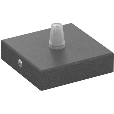 Rosone Quadrato Metallo Antracite 1 Foro 8X8Cm