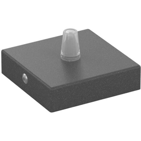 Rosone Quadrato Metallo Antracite 1 Foro 8X8Cm
