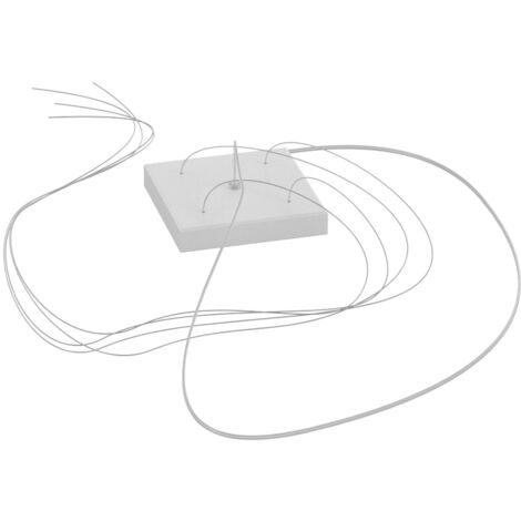 Rosone Quadrato Metallo Bianco 1 Foro 14X14Cm