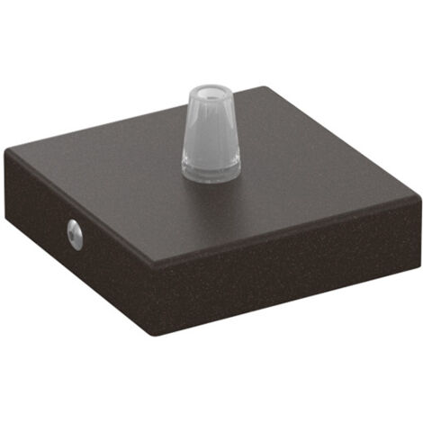 Rosone Quadrato Metallo Marrone 1 Foro 8X8Cm