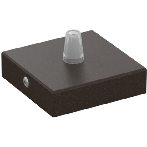 Rosone Quadrato Metallo Marrone 1 Foro 8X8Cm