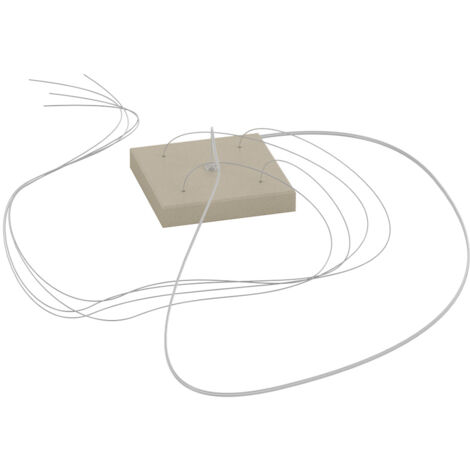Rosone Quadrato Metallo Sabbia 1 Foro 14X14Cm