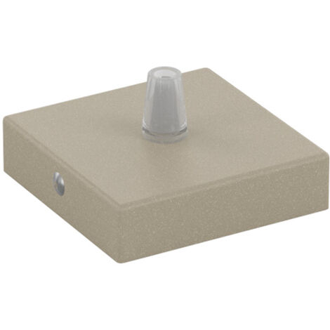 Rosone Quadrato Metallo Sabbia 1 Foro 8X8Cm