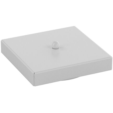 Rosone Quadrato Multiforo Metallo Bianco 7 Uscite 14X14Cm