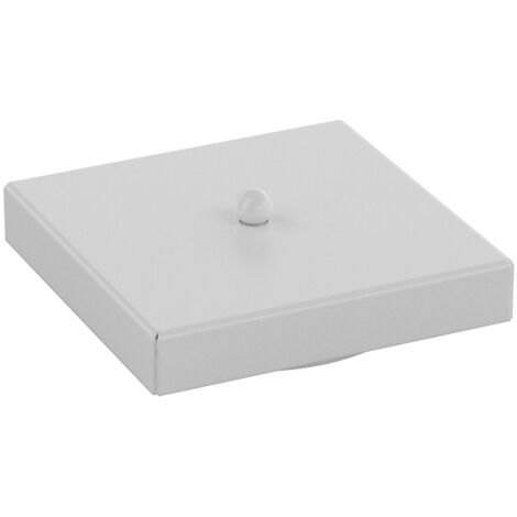 Rosone Quadrato Multiforo Metallo Bianco 7 Uscite 14X14Cm