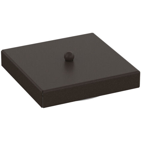 Rosone Quadrato Multiforo Metallo Marrone 7 Uscite 14X14Cm