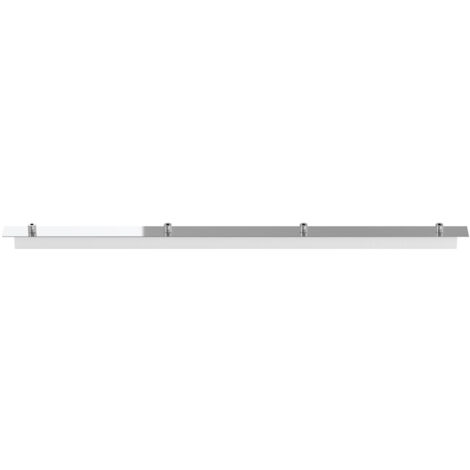 Rosone Rettangolare Metallo Cromo 4 Fori 80X4Cm