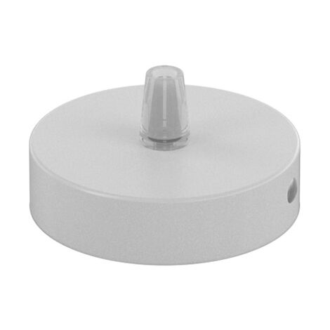 Rosone Serracavo Esterno Metallo Bianco 1 Foro D8Cm