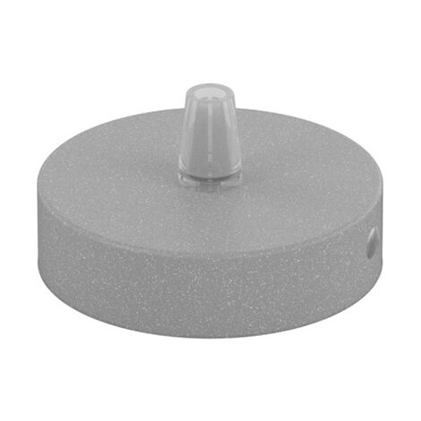 Rosone Serracavo Esterno Metallo Grigio 1 Foro D8Cm