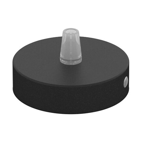 Rosone Serracavo Esterno Metallo Nero 1 Foro D8Cm