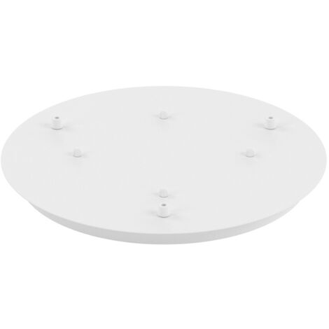 Rosone Tondo Metallo Bianco 3 Fori D40Cm