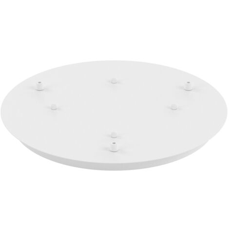Rosone Tondo Metallo Bianco 3 Fori D40Cm