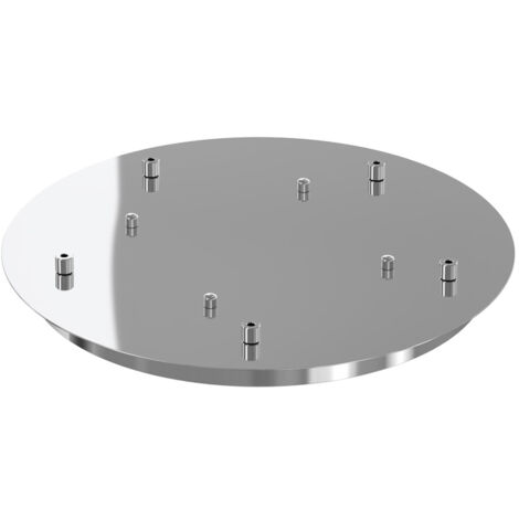 Rosone Tondo Metallo Cromo 5 Fori D40Cm