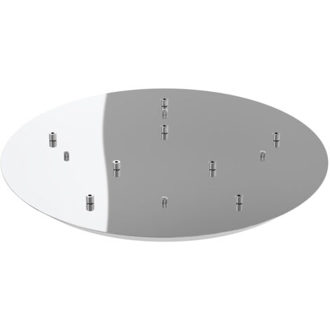 Rosone Tondo Metallo Cromo 8 Fori D60Cm