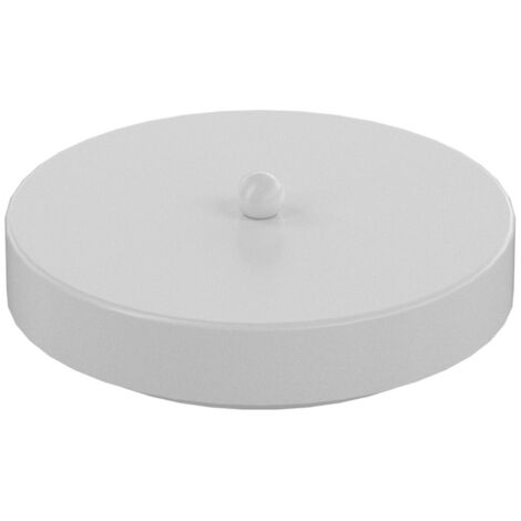 Rosone Tondo Multiforo Metallo Bianco 7 Uscite D10Cm