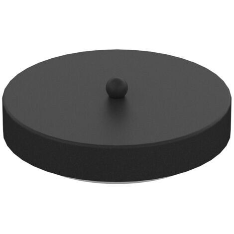 Rosone Tondo Multiforo Metallo Nero 7 Uscite D10Cm