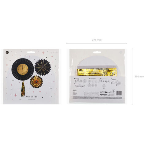 Rosoni decorativi Orologio, 26-43 cm, mix (1 confezione / 3 pz.)